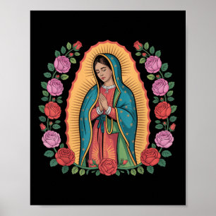 Onze Lieve Vrouw De Guadalupe Heilige Maria Achter Poster