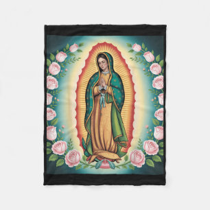 Onze Lieve Vrouw De Guadalupe Sant Maria Achterkan Fleece Deken