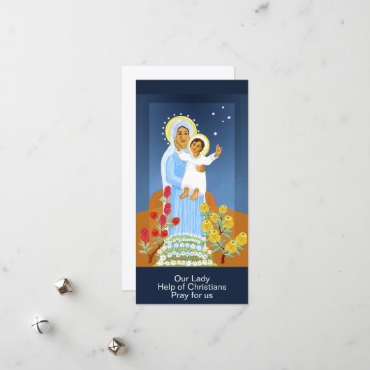 Onze-Lieve-Vrouw Help van de Christenen Kerstkaart (Voorkant / Achterkant in situ)