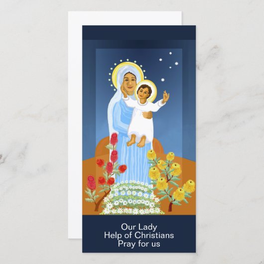 Onze-Lieve-Vrouw Help van de Christenen Kerstkaart (Voorkant / Achterkant)