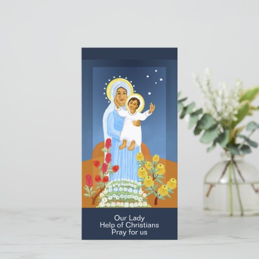Onze-Lieve-Vrouw Help van de Christenen Kerstkaart (Staand voorkant)