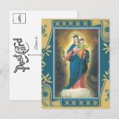 Onze Lieve Vrouw Hulp van Christenen met Baby Jesu Briefkaart (Voorkant / Achterkant)