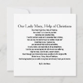Onze Lieve Vrouw Maria, Hulp van de Christenen! We Kaart (Achterkant)