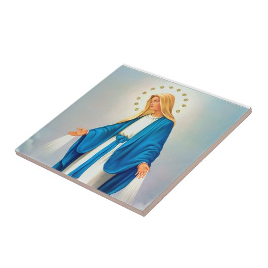 Onze Lieve Vrouw Onbevlekte Ontvangenis Tegeltje (Zijkant)