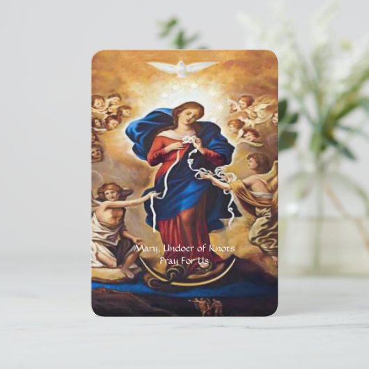 Onze-Lieve-Vrouw onder de knopen van het gebed Informatiekaartje (Staand voorkant)