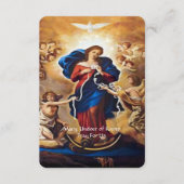 Onze-Lieve-Vrouw onder de knopen van het gebed Informatiekaartje (Voorkant)