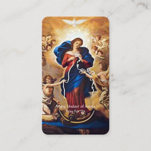 Onze-Lieve-Vrouw onder de knopen van het gebed Informatiekaartje (Voorkant)