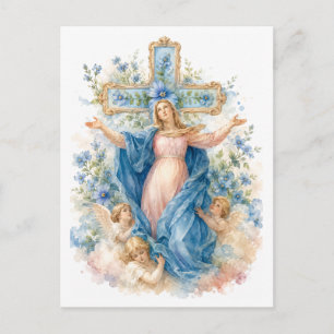 Onze Lieve Vrouw Ten Hemelopneming Blauwe Bloem Ka Briefkaart