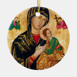 Onze Lieve Vrouw van Altijddurende Bijstand Icoon Keramisch Ornament
