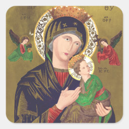 Onze-Lieve-Vrouw van Altijddurende Bijstand Vierkante Sticker