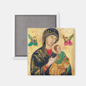 Onze Lieve Vrouw van Altijddurende Helpmagneet Magneet (Voorkant / Achterkant)