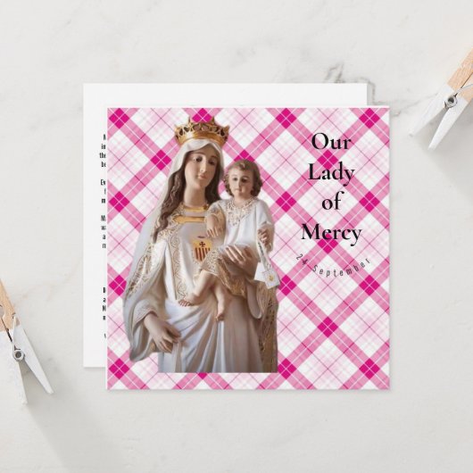 Onze-Lieve-Vrouw van Barmhartigheid Kaart (Voorkant / Achterkant in situ)