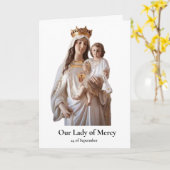 Onze-Lieve-Vrouw van Barmhartigheidskaart Kaart (Gele Bloem)