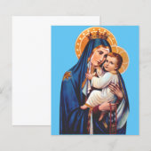 Onze-Lieve-Vrouw van Berg Carmel Devotionele Kunst (Voorkant / Achterkant)