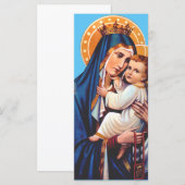 Onze-Lieve-Vrouw van Berg Carmel Devotionele Kunst (Voorkant / Achterkant)