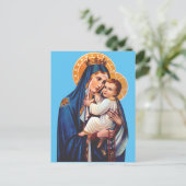Onze-Lieve-Vrouw van Berg Carmel Devotionele Kunst Briefkaart (Staand voorkant)