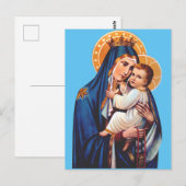 Onze-Lieve-Vrouw van Berg Carmel Devotionele Kunst Briefkaart (Voorkant / Achterkant)