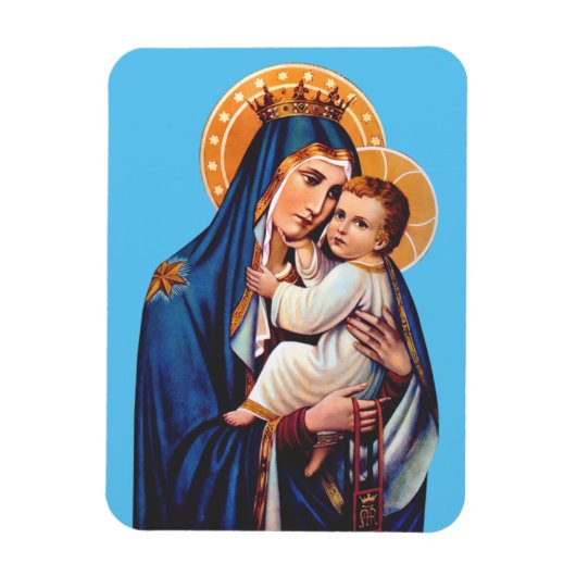 Onze-Lieve-Vrouw van Berg Carmel Devotionele Kunst Magneet (Verticaal)