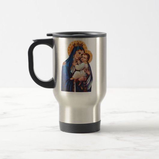 Onze-Lieve-Vrouw van Berg Carmel Devotionele Kunst Reisbeker (Links)