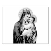 Onze-Lieve-Vrouw van Berg Carmel Devotionele Kunst Rubberstempel (Afrduk)