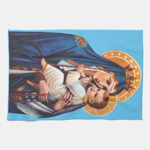 Onze-Lieve-Vrouw van Berg Carmel Devotionele Kunst Theedoek