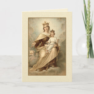 Onze Lieve Vrouw van BERG CARMEL Mis Offerkaart Notitiekaartje