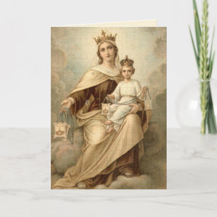 Onze Lieve Vrouw van BERG CARMEL Mis Offerkaart Notitiekaartje