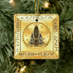 Onze-Lieve-Vrouw van Conceição Aparecida Keramisch Ornament