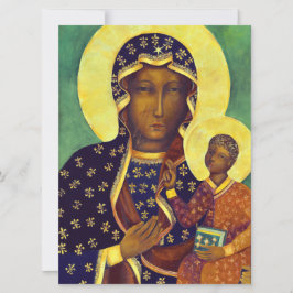 Onze Lieve Vrouw van Częstochowa Zwarte Madonna-ic Kaart