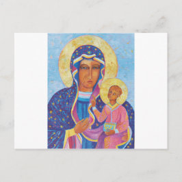 Onze-Lieve-Vrouw van Czestochowa Zwarte Madonna Po Briefkaart