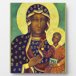 Onze Lieve Vrouw van Czestochowa Zwarte Madonna Po Fotoplaat