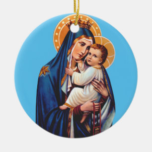 Onze Lieve Vrouw van de Berg Carmel Devotionele Ku Keramisch Ornament