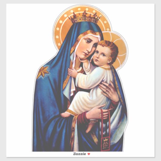 Onze Lieve Vrouw van de Berg Carmel Devotionele Ku Sticker (Vel)