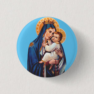 Onze-Lieve-Vrouw van de Berg Carmel Ronde Button 3,2 Cm