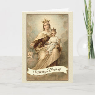Onze-Lieve-Vrouw van de Berg Carmel Verjaardag Kaart