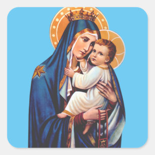 Onze-Lieve-Vrouw van de Berg Carmel Vierkante Sticker