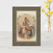 Onze Lieve Vrouw van de berg Karmel Baby Jesus Sca Kaart (Gele Bloem)