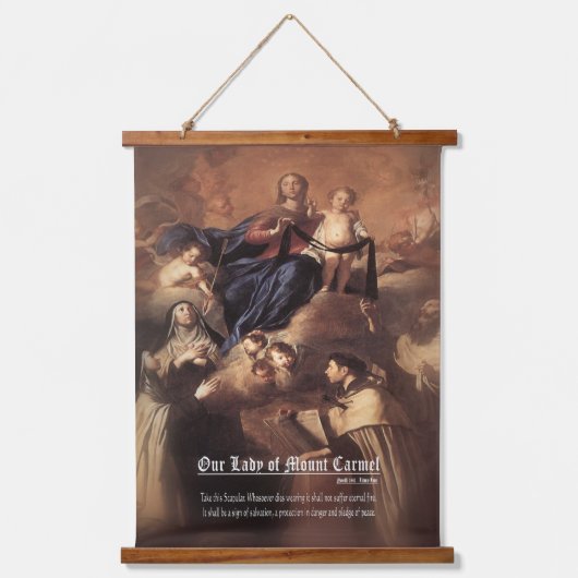 Onze-Lieve-Vrouw van de berg Karmel Gebed Hangend Wandkleed (Voorkant)