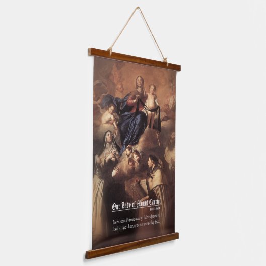 Onze-Lieve-Vrouw van de berg Karmel Gebed Hangend Wandkleed (Gebogen)