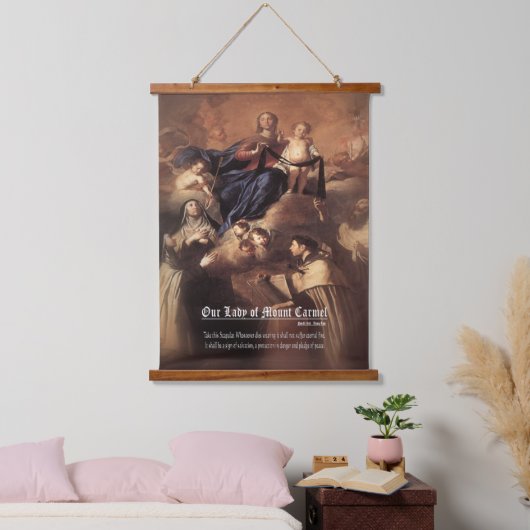 Onze-Lieve-Vrouw van de berg Karmel Gebed Hangend Wandkleed (Slaapkamer)