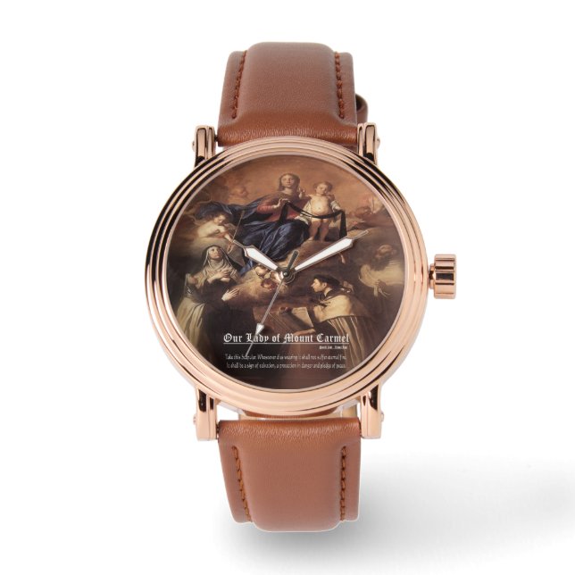 Onze-Lieve-Vrouw van de berg Karmel Gebed Horloge (Voorkant)