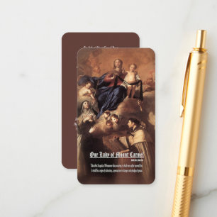 Onze-Lieve-Vrouw van de berg Karmel Gebed Informatiekaartje