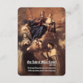 Onze-Lieve-Vrouw van de berg Karmel Gebed Informatiekaartje (Voorkant)