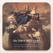 Onze-Lieve-Vrouw van de berg Karmel Gebed Kartonnen Onderzetters (Voorkant)