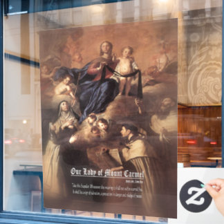 Onze-Lieve-Vrouw van de berg Karmel Gebed Raamsticker