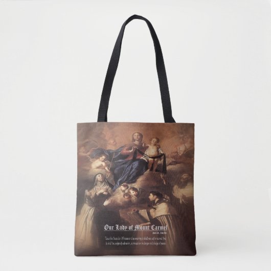 Onze-Lieve-Vrouw van de berg Karmel Gebed Tote Bag (Voorkant)