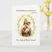 Onze Lieve Vrouw van de Berg Karmel Gods Vrede en  Kaart (Gele Bloem)