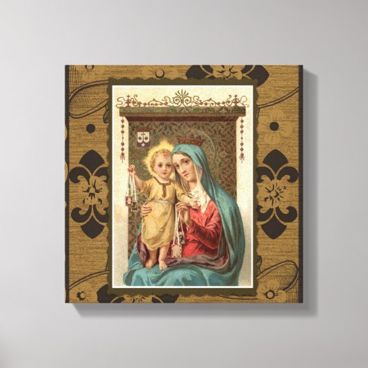 Onze Lieve Vrouw van de berg Karmel met Baby Jesus Canvas Afdruk (Voorkant)