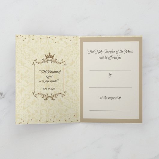Onze-Lieve-Vrouw van de berg Karmel Mis Offering M Kaart (Binnen)