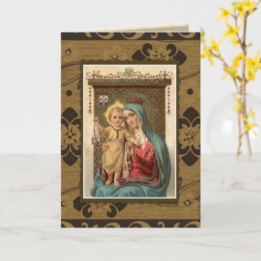 Onze-Lieve-Vrouw van de berg Karmel Mis Offering M Kaart (Gele Bloem)